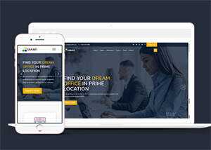 宽屏办公室租赁企业网站模板下载 - 网创智汇