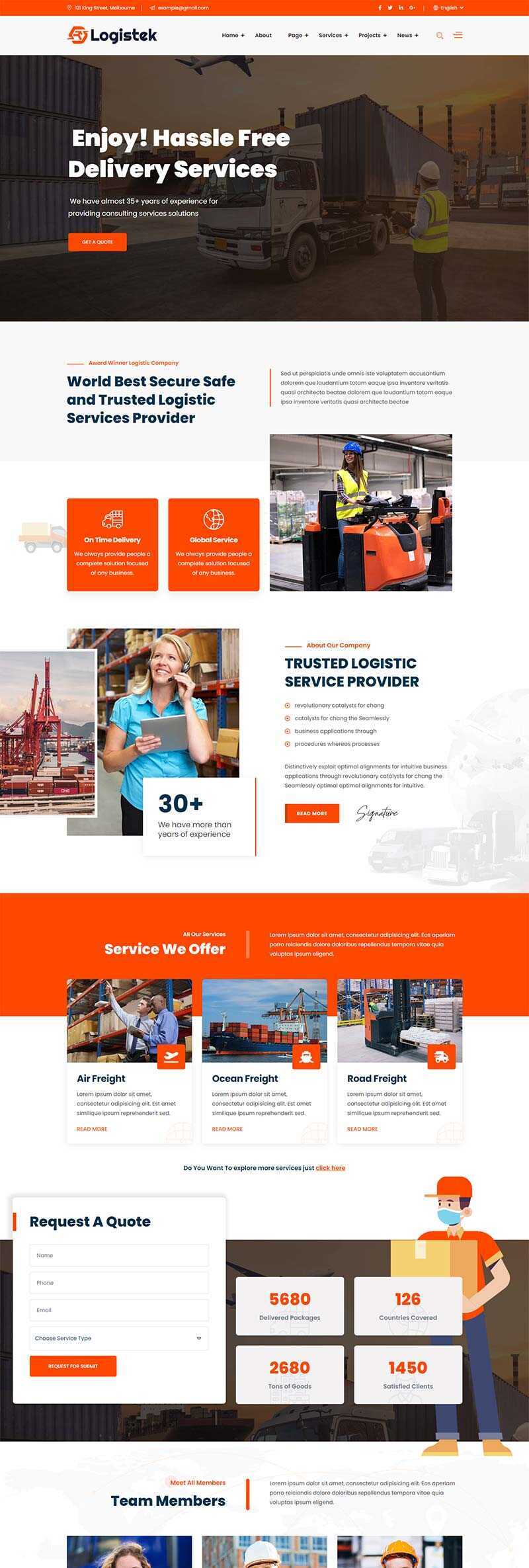 响应式物流运输快递企业网站html模板 - 网创智汇