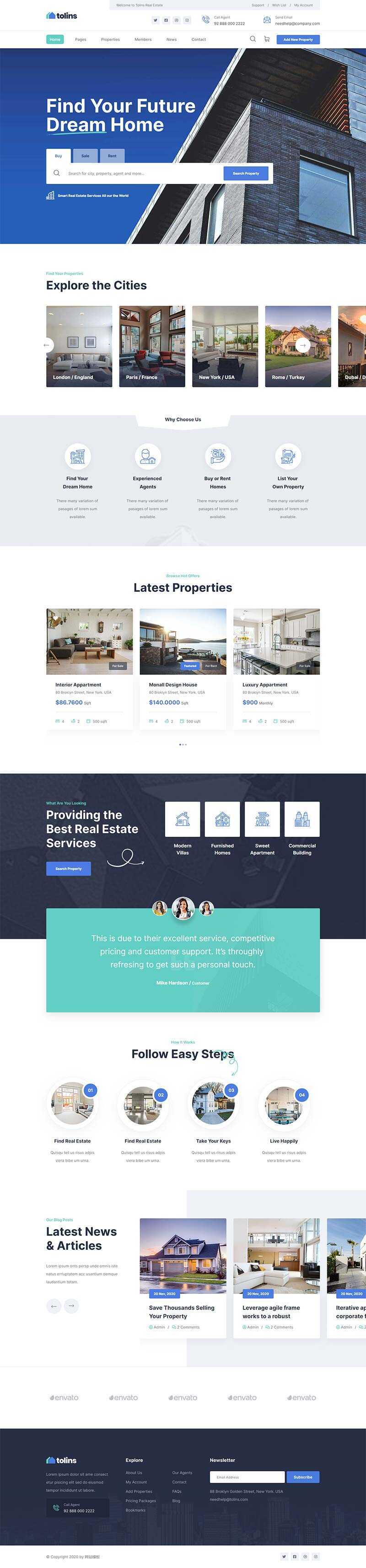 bootstrap二手房房地产业务销售网站HTML模板 - 网创智汇
