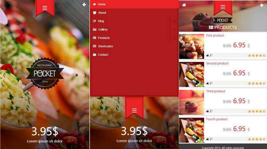微官网美食订餐HTML5触屏订餐模板源码 - 网创智汇