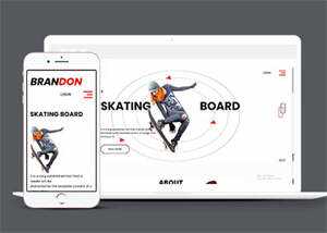 宽屏滑板体育产品企业网站模板 - 网创智汇