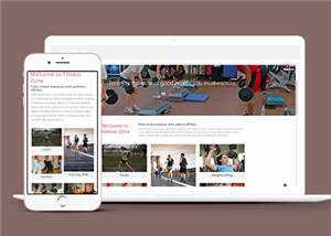 简洁室内健身运动整站模板下载 - 网创智汇