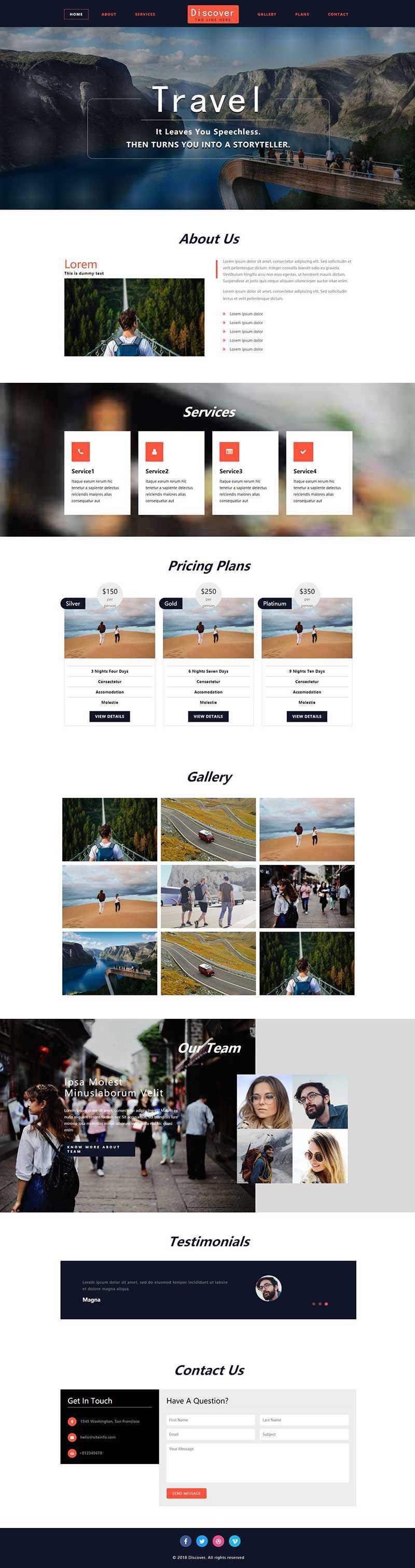 大气宽屏展示型旅游网页html模板 - 网创智汇