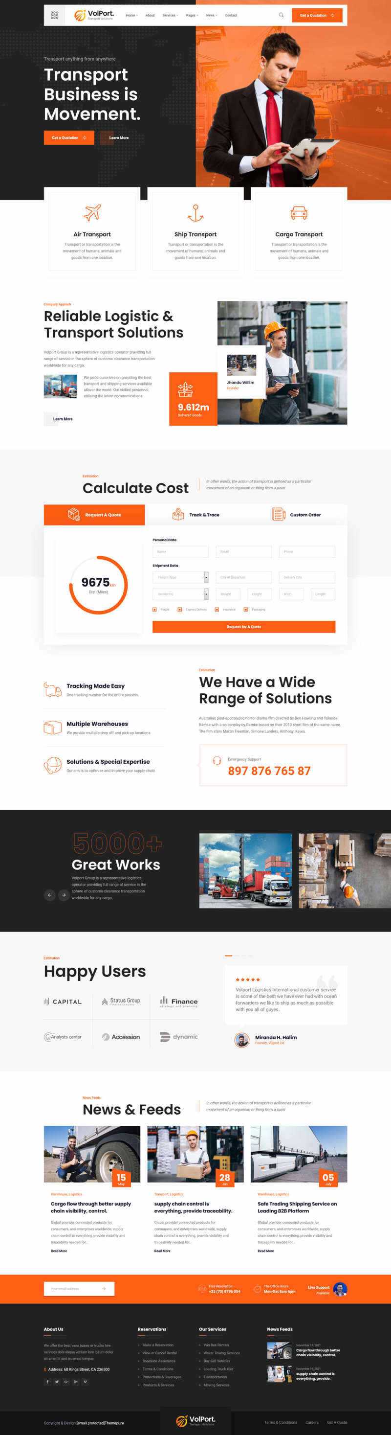 物流和运输企业官网HTML5模板 - 网创智汇