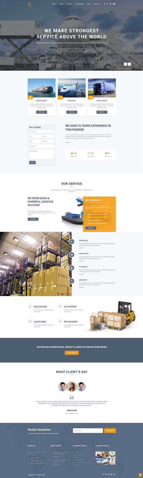 响应式运输物流网站html模板 - 网创智汇