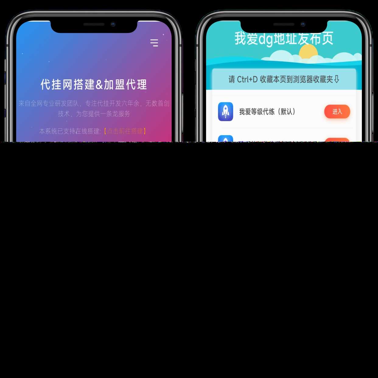 分享一款好看的D挂单页+加盟代理+网址发布页+app下载页 - 网创智汇