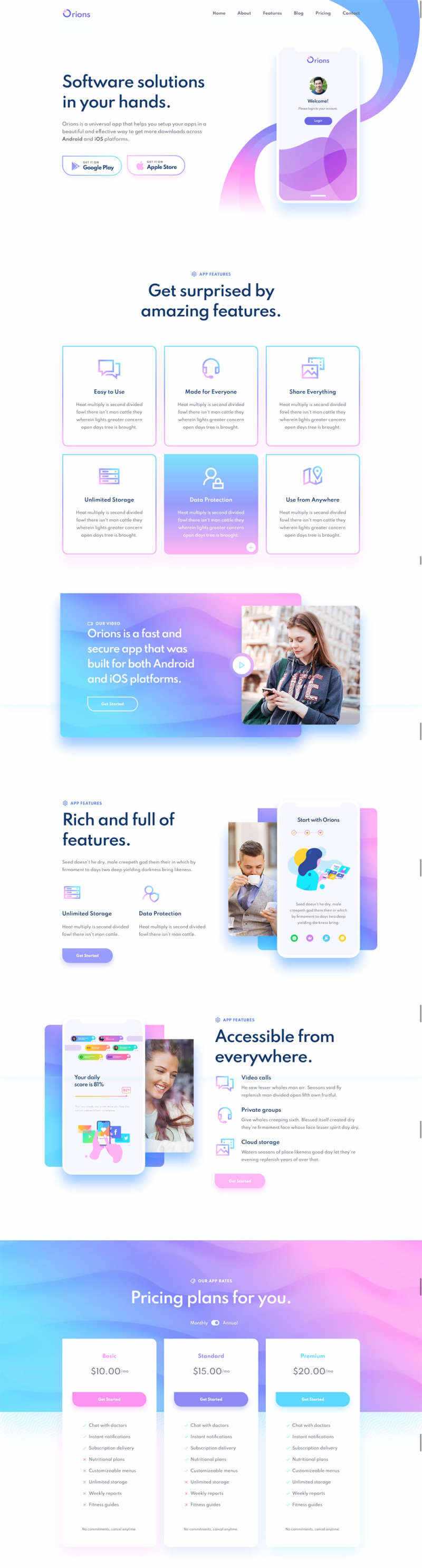 响应式app应用程序网页模板 - 网创智汇