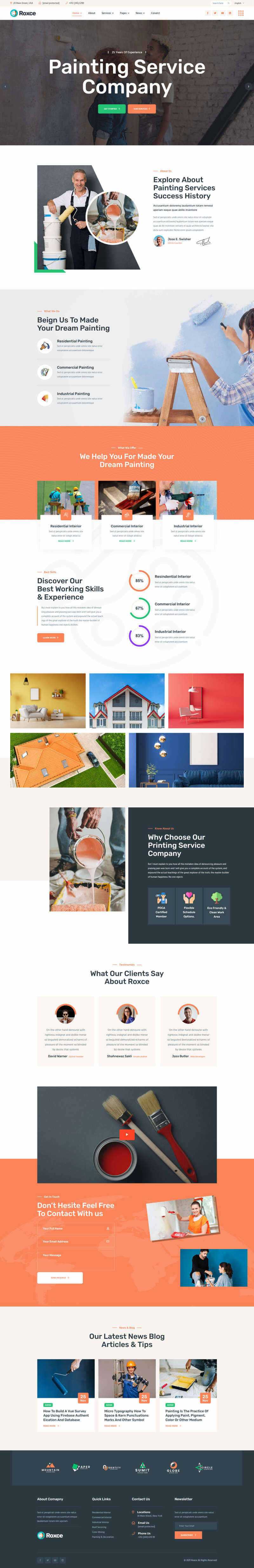 Bootstrap5响应式涂料油漆厂家网站html模板 - 网创智汇