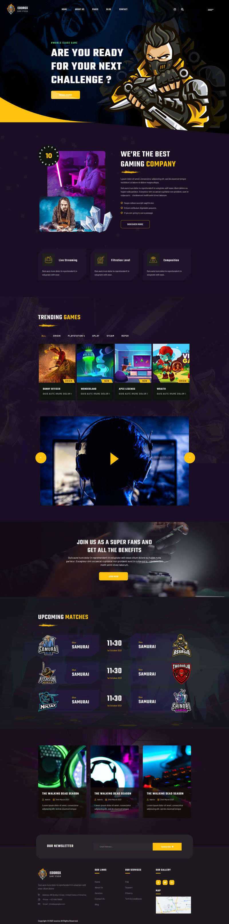 电子竞技游戏行业html5网站模板 - 网创智汇