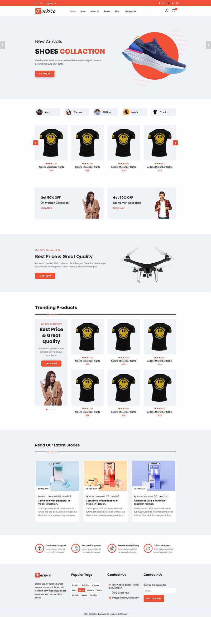 响应式多用途的生活类电商HTML模板 - 网创智汇