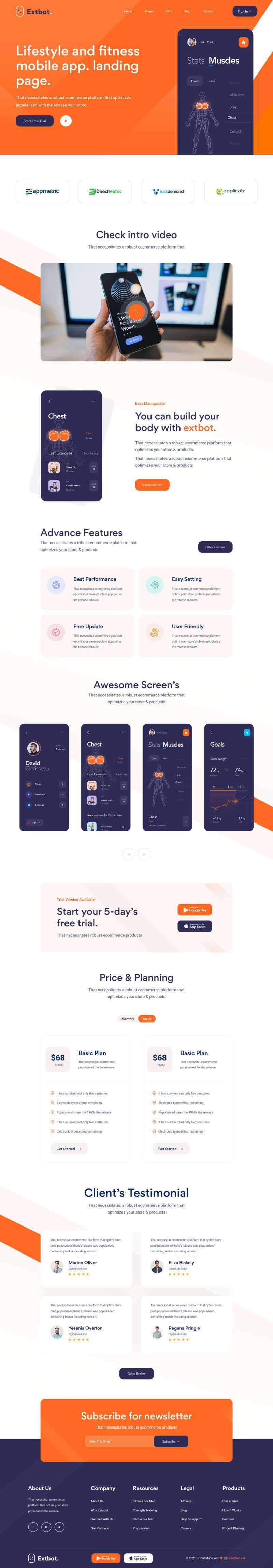 响应式健身运动app官网展示html模板 - 网创智汇