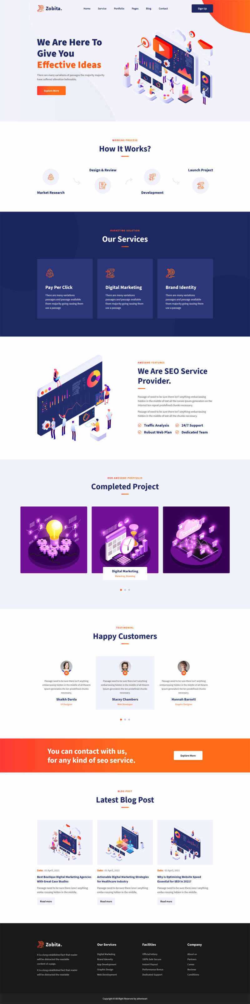 响应式数字营销网络公司HTML模板 - 网创智汇
