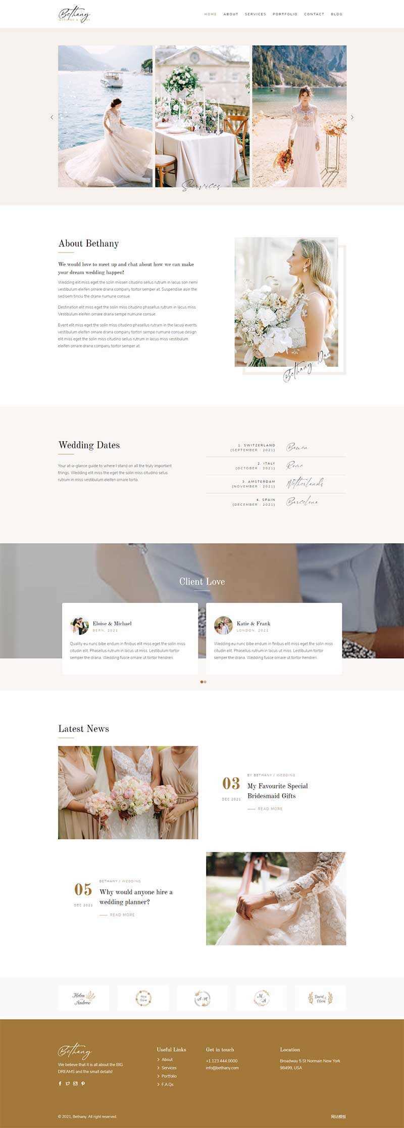 bootstrap响应式婚礼活动策划公司网页模板 - 网创智汇