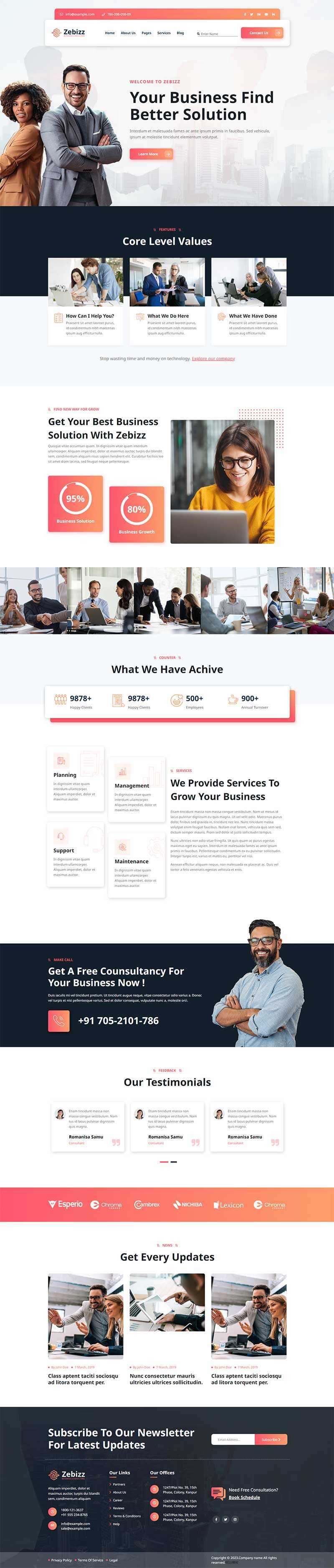 企业商务咨询服务公司网站html模板 - 网创智汇
