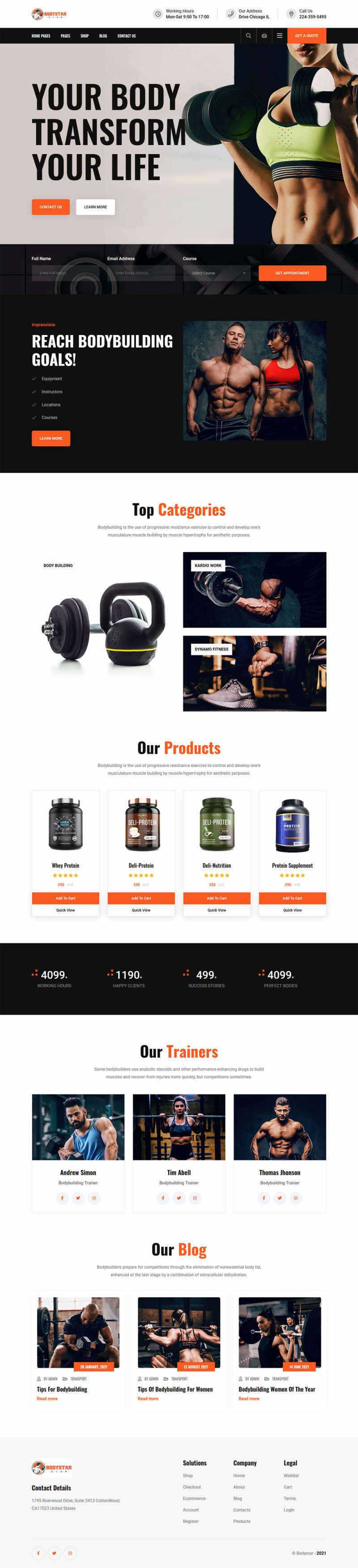 bootstrap响应式健身房设备公司官网html模板 - 网创智汇