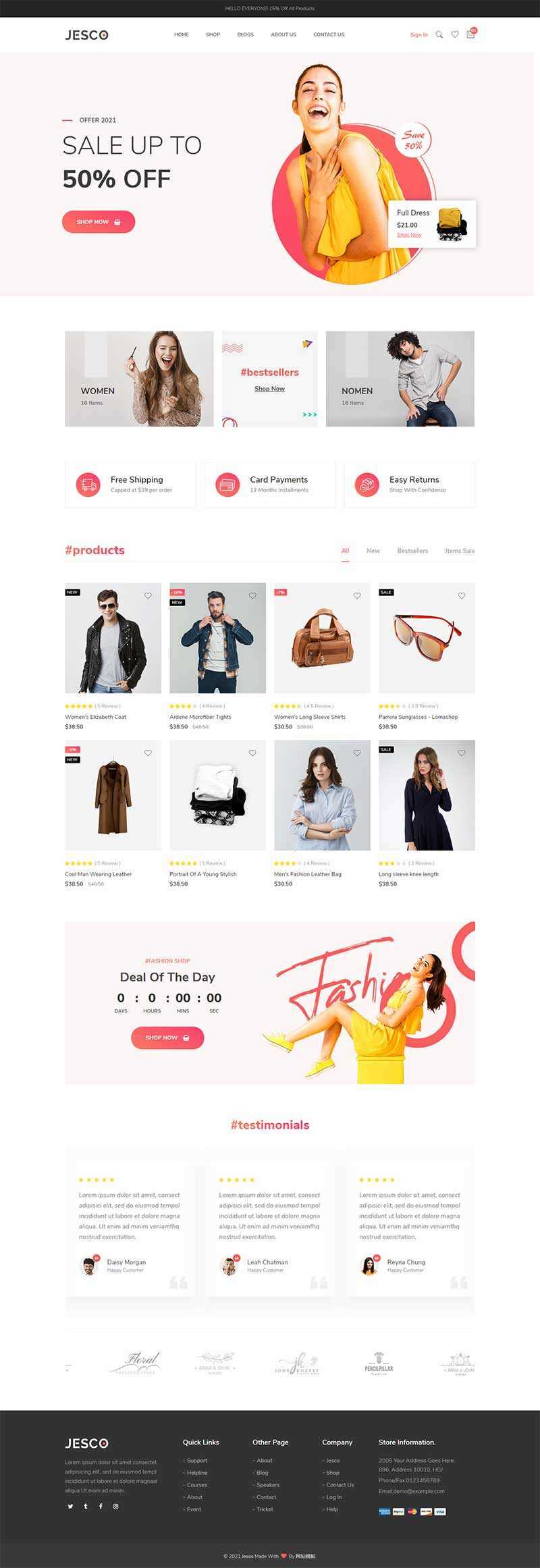 响应式时尚服装配饰商城HTML模板 - 网创智汇