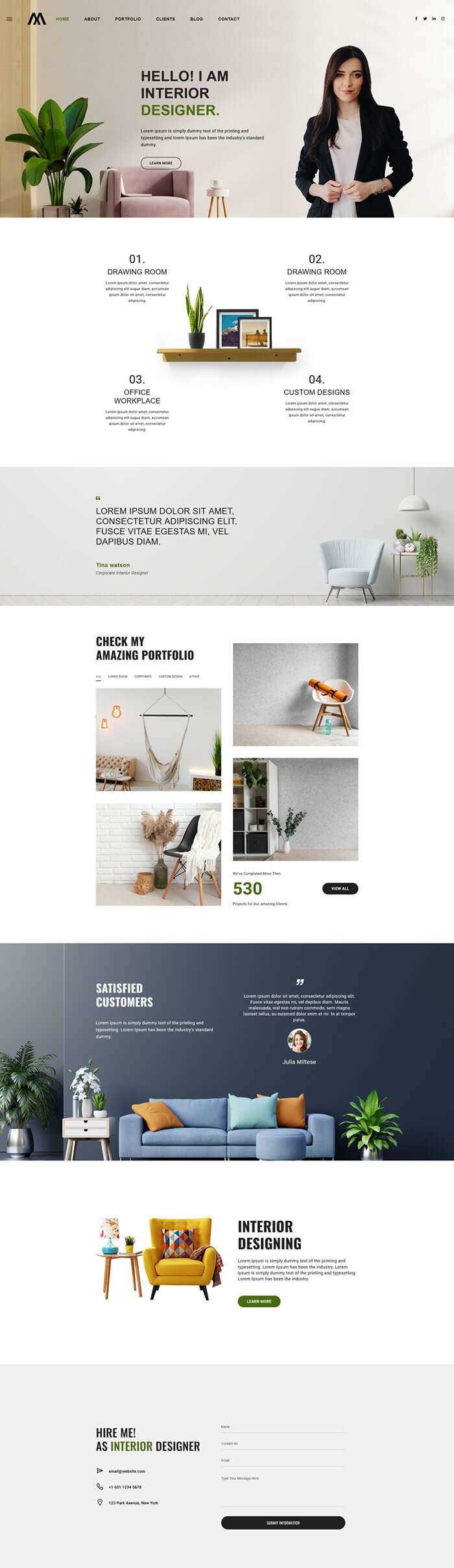 室内设计师个人作品简历html5模板 - 网创智汇