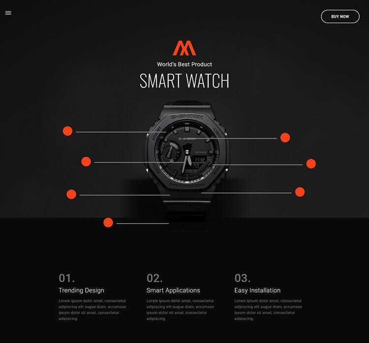 时尚腕表产品介绍html5模板 - 网创智汇