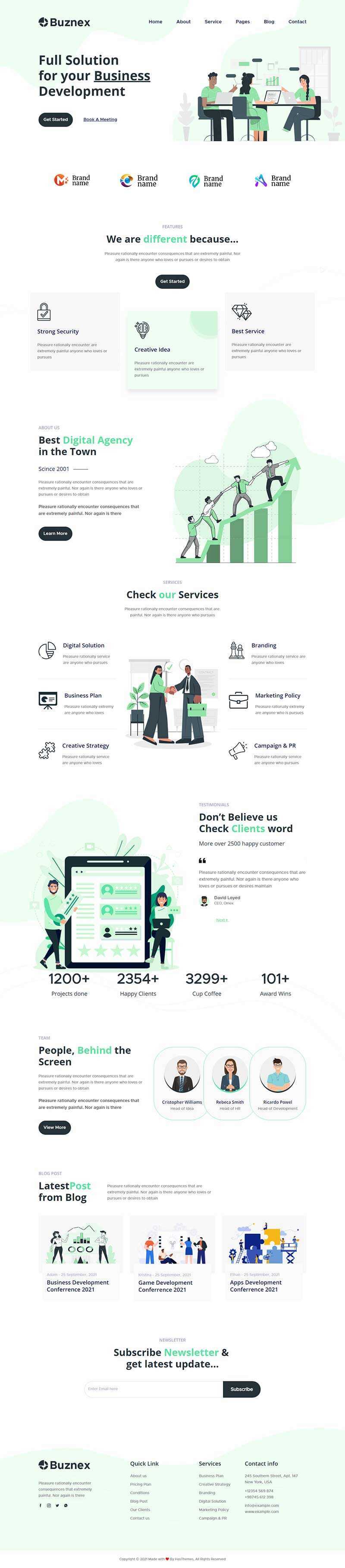 通用的公司业务产品展示响应式html模板 - 网创智汇