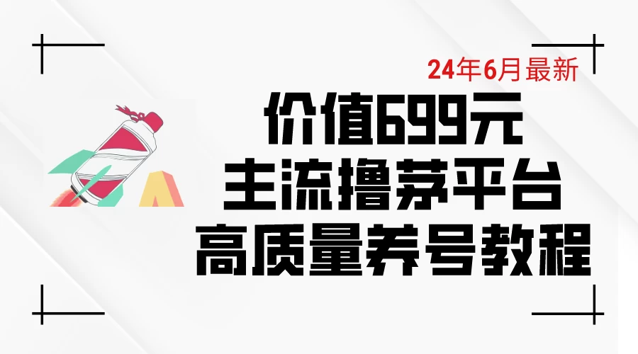 6月最新，价值699的主流撸茅台平台，精品养号下车攻略 - 网创智汇