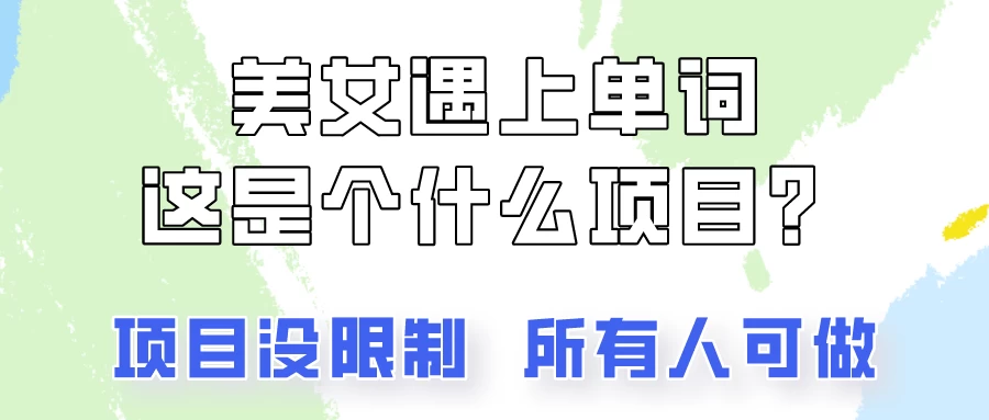 2024美女号单词暴力玩法，上手非常简单，轻松日收入500+ - 网创智汇