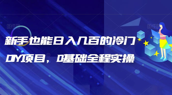 揭秘：新手也能日入几百的冷门 DIY 项目，0 基础全程实操 - 网创智汇