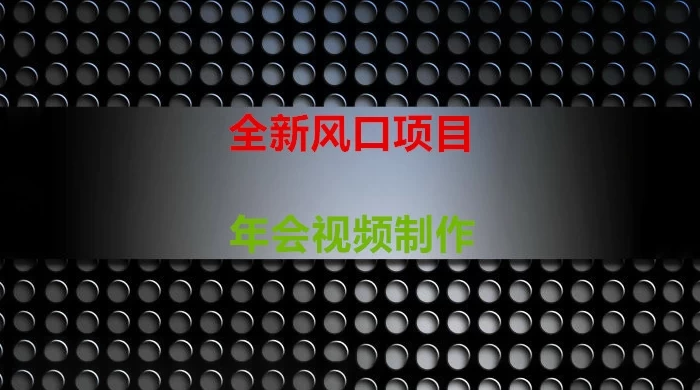 年会视频制作项目，全新风口 - 网创智汇