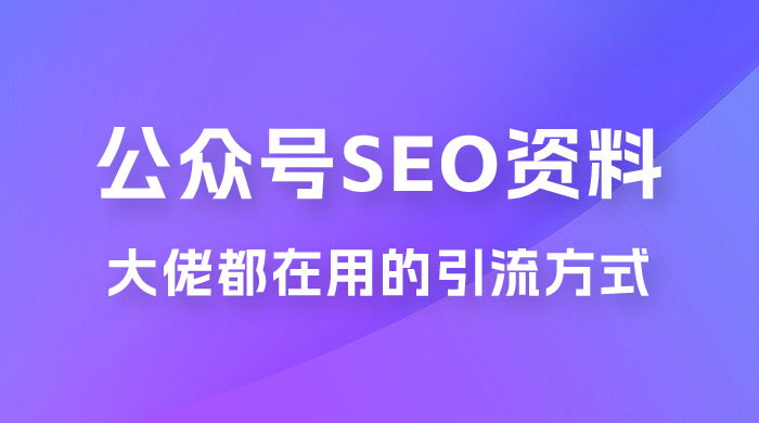 公众号 SEO 虚拟资料，操作简单，日入 500+，可批量操作 - 网创智汇