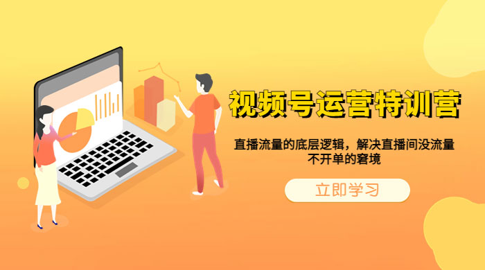 视频号运营特训营：播流量的底层逻辑，解决直播间没流量，不开单的窘境 - 网创智汇