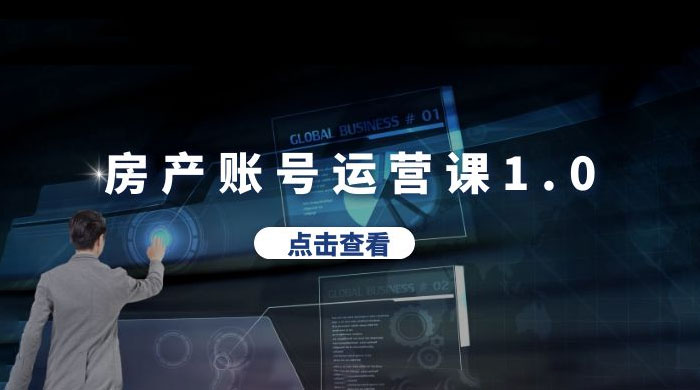 房产账号运营课 1.0：从 0 播放到 10w 播放，教你做垂直账号，陪你做房产成交 - 网创智汇