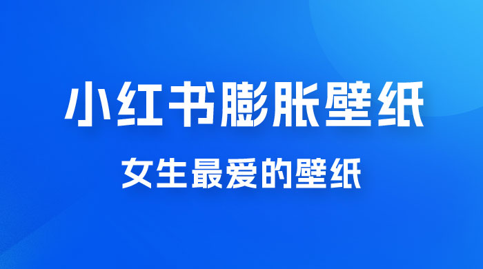 小红书膨胀壁纸项目玩法，女生最爱的壁纸，0 门槛新手也可操作日入 300+ - 网创智汇