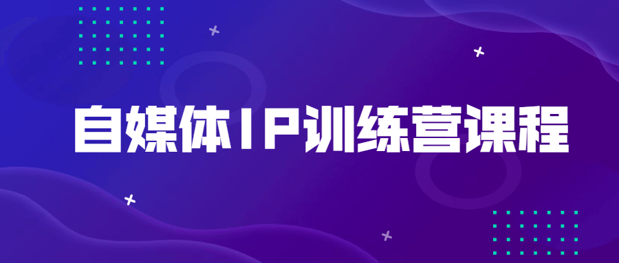 自媒体IP训练营课程 - 网创智汇