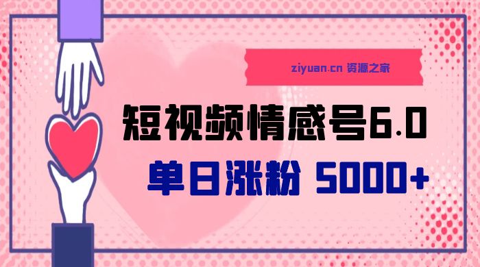 短视频情感号 6.0：单日涨粉 5000+，单条作品变现 300+ - 网创智汇