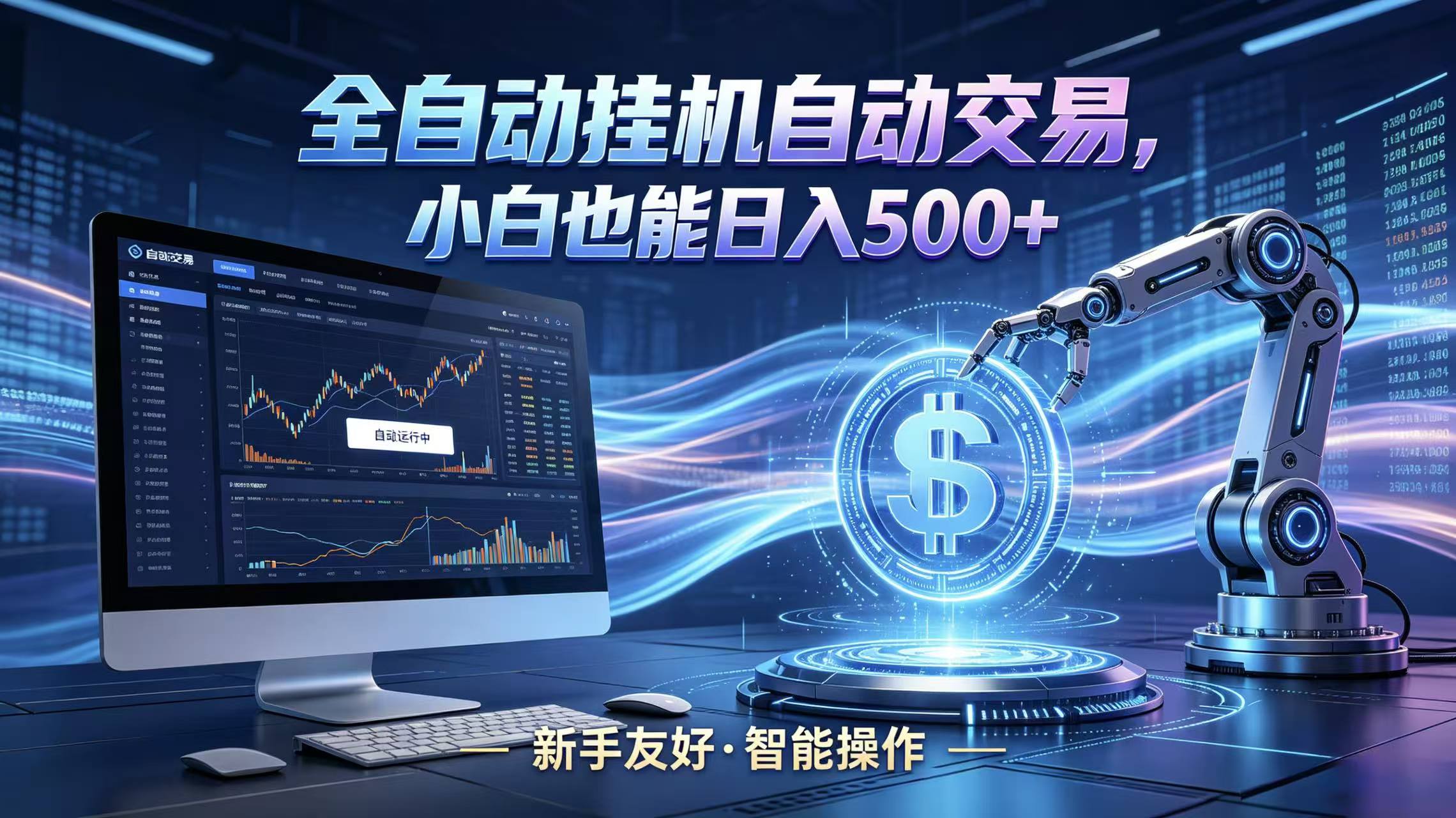全新智能化交易助手，傻瓜式操作，小白也能快速上手，轻松实现日入500+ - 网创智汇