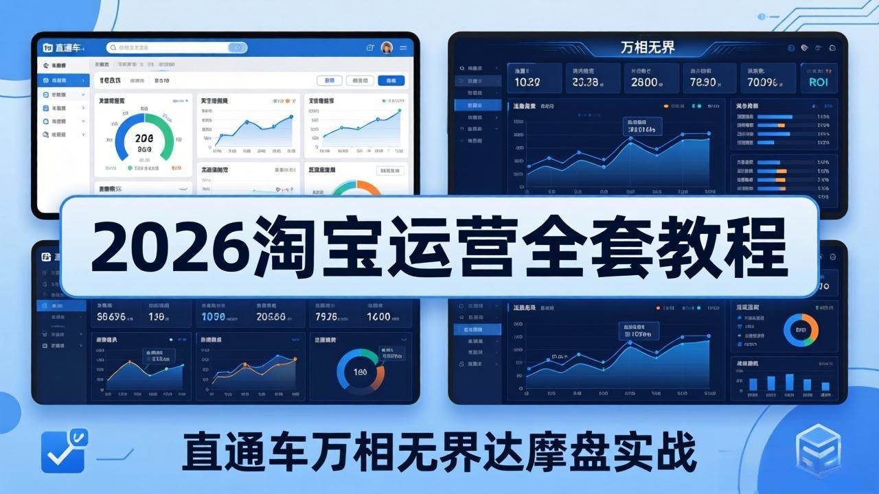 （18373期）2026淘宝运营全套教程(更新5月8日)，直通车万相无界达摩盘实战，从基础到进阶提升流量转化 - 网创智汇