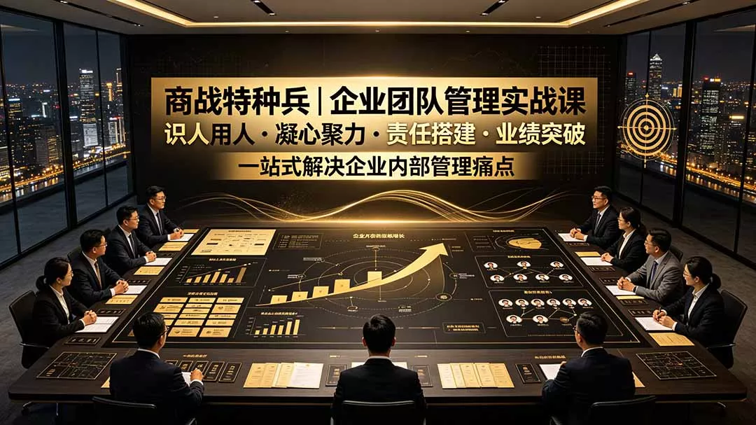 商战特种兵｜企业团队管理实战课：识人用人｜凝心聚力｜责任搭建｜业绩突破，一站式解决企业内部管理痛点 - 网创智汇