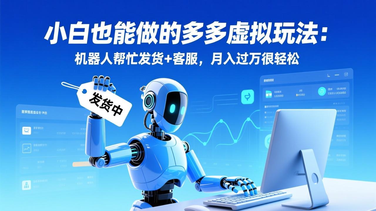 小白也能做的多多虚拟玩法：机器人帮忙发货+客服，月入过万很轻松 - 网创智汇