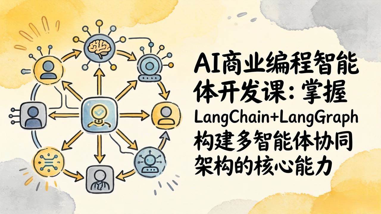 （17608期）AI商业编程智能体开发课：掌握LangChain+LangGraph构建多智能体协同架构的核心能力 - 网创智汇