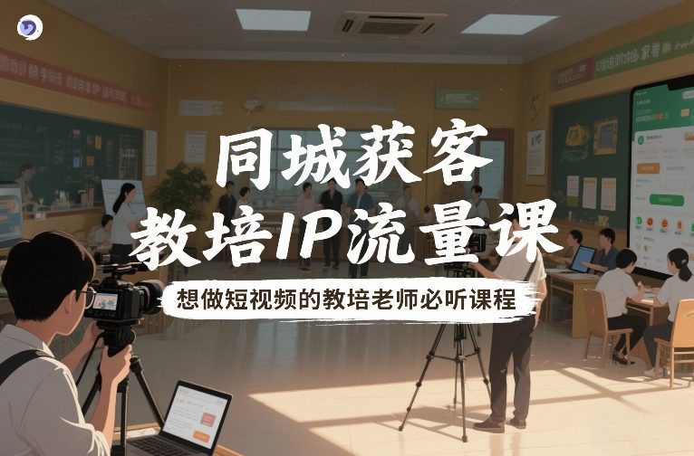 同城获客，教培IP流量课，想做短视频的教培老师必听课程 - 网创智汇