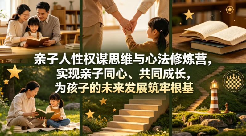 亲子人性权谋思维与心法修炼营，实现亲子同心、共同成长，为孩子的未来发展筑牢根基【音频】 - 网创智汇