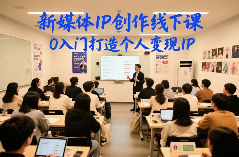 新媒体IP创作线下课，0入门打造个人变现IP - 网创智汇