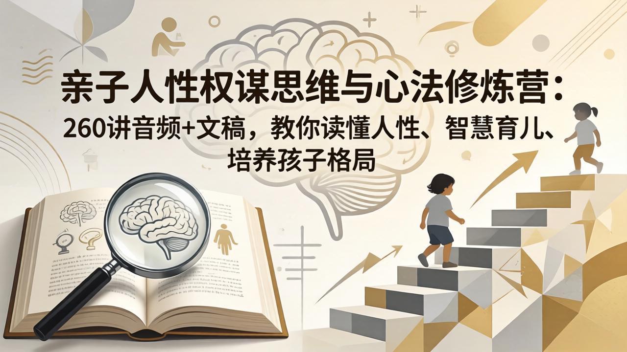 亲子人性权谋思维与心法修炼营：260讲音频+文稿，教你读懂人性、智慧育儿、培养孩子格局 - 网创智汇