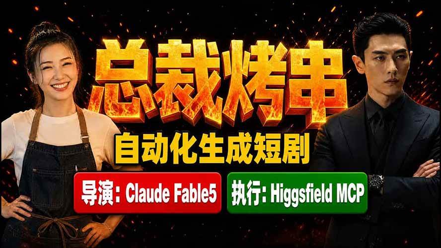（19541期）《总裁烤串》真人短剧全自动诞生！Claude Fable5 当导演，Higgsfield MCP 执行！ - 网创智汇