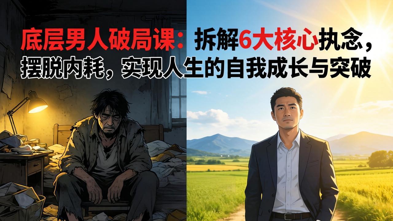 付费文章：底层男人破局课：拆解 6 大核心执念，摆脱内耗，实现人生的自我成长与突破 - 网创智汇