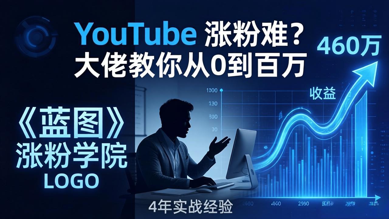 YouTube 涨粉难？《蓝图涨粉学院》：4 年赚 460 万的大佬教策略，从0到百万有路径！ - 网创智汇