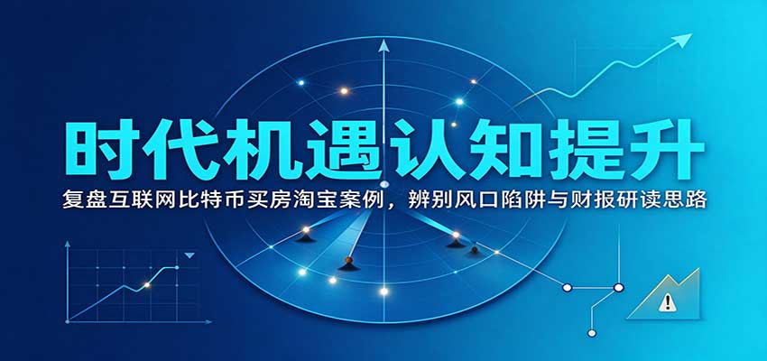 时代机遇认知提升：复盘互联网比特币买房淘宝案例，辨别风口陷阱与财报研读思路 - 网创智汇