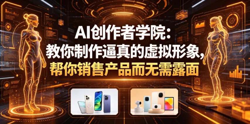 AI创作者学院：教你制作逼真的虚拟形象，帮你销售产品而无需露面【原创双语字幕】 - 网创智汇