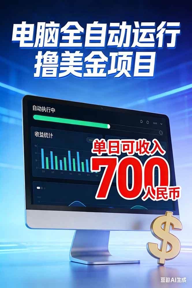 （17169期）2026年电脑全自动赚美金项目，单电脑日收益700+ - 网创智汇
