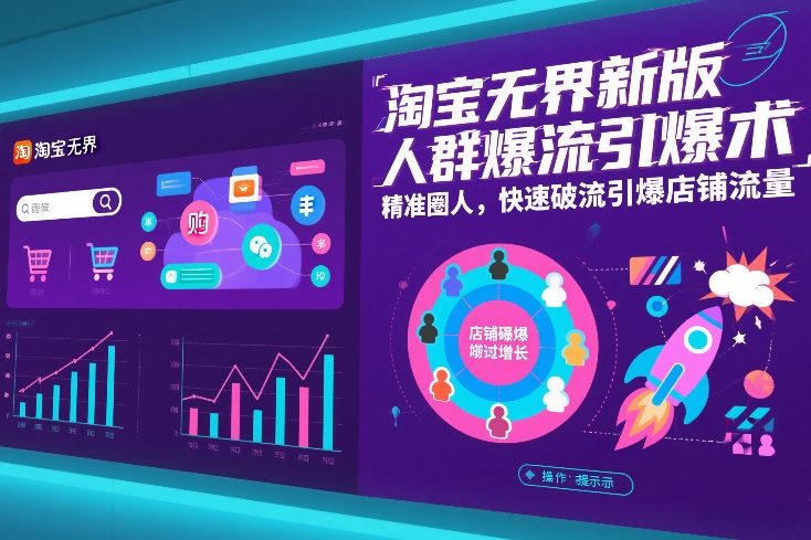 淘宝无界新版人群爆流引爆术，精准圈人，快速破流引爆店铺流量 - 网创智汇