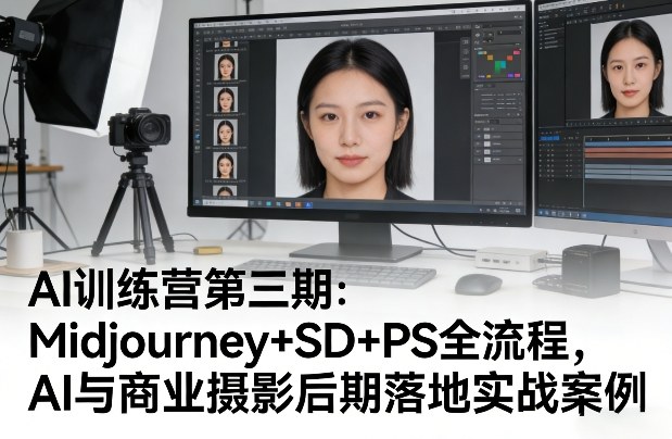 AI训练营第三期：Midjourney+SD+PS全流程，AI与商业摄影后期落地实战案例 - 网创智汇